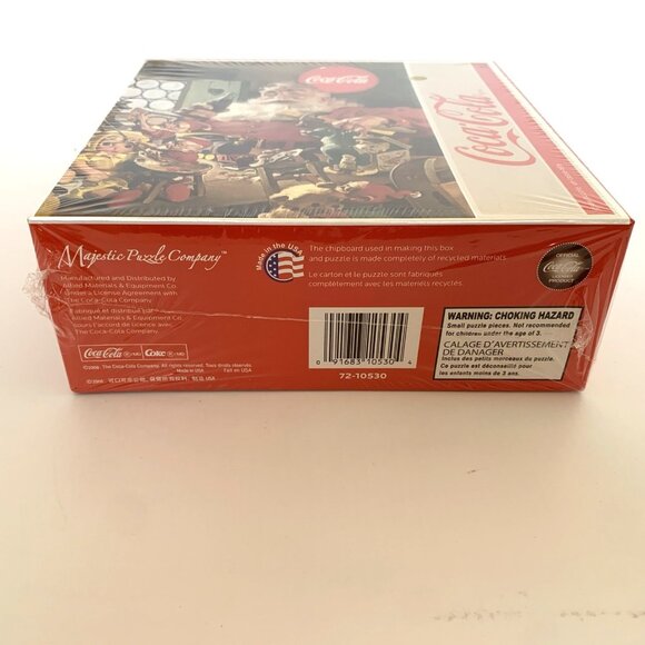 New Sealed Coca-Cola Christmas Jig Saw Puzzle Santas Toyshop 1000 Pieces 2008 - Picture 3 of 9